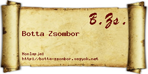Botta Zsombor névjegykártya